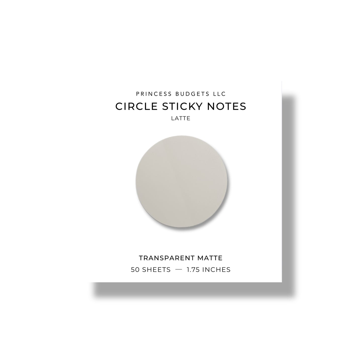 LATTE CIRCLE STICKY NOTES