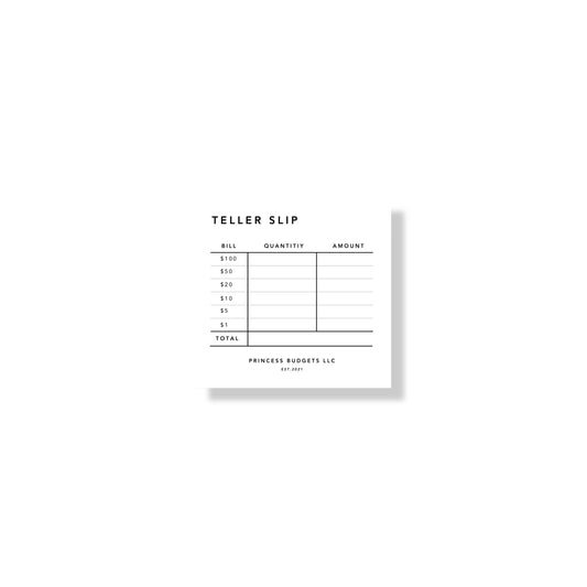 TELLER SLIP STICKY NOTES