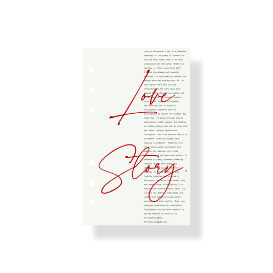 LOVE STORY DASHBOARD (LIMITED EDITION) | A6