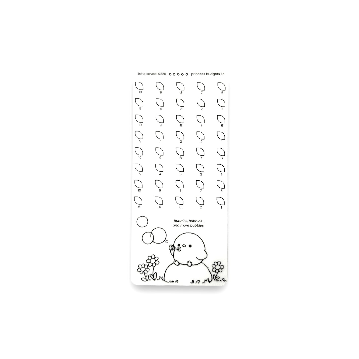 BUBBLES SAVINGS CHALLENGE