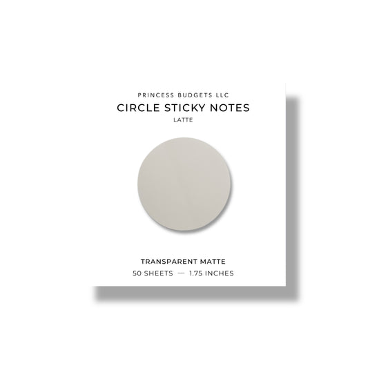 LATTE CIRCLE STICKY NOTES