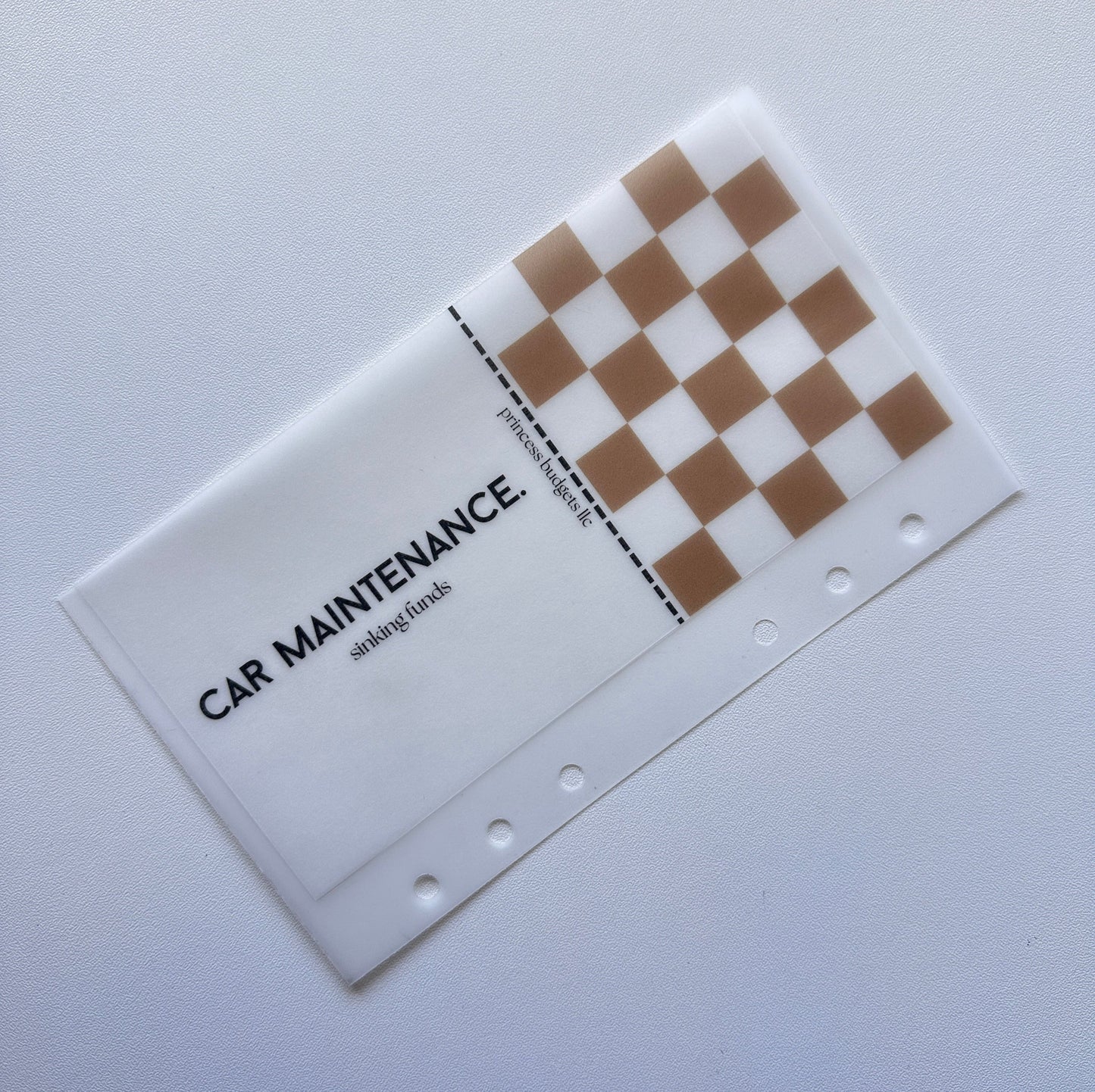 Brown Checkered Cash Envelope