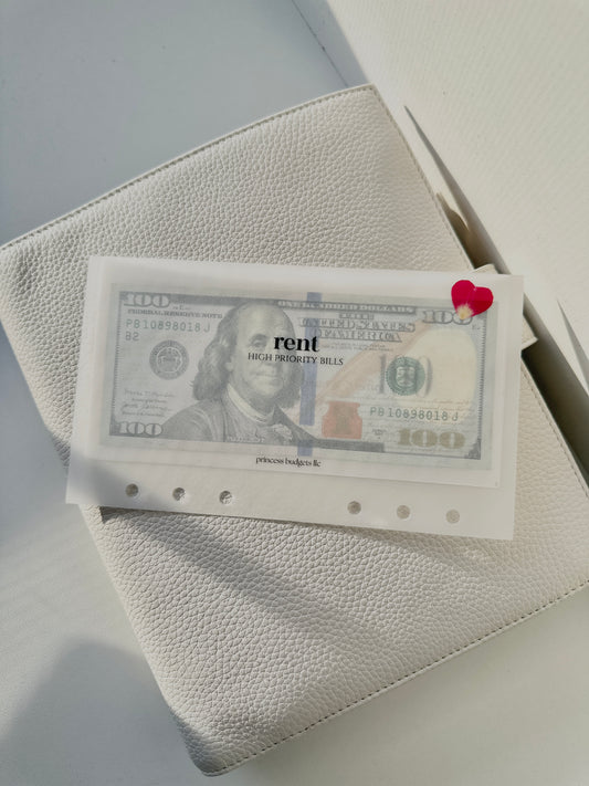 Frosted Rose Infused Cash Envelopes (set of 3)