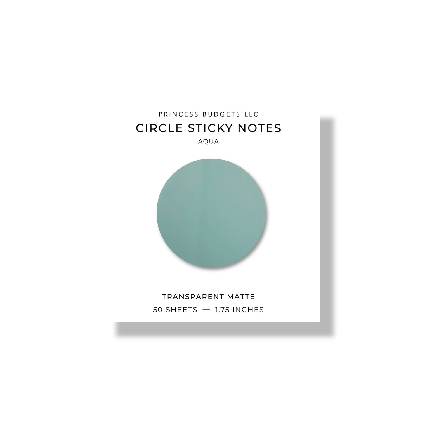AQUA CIRCLE STICKY NOTES