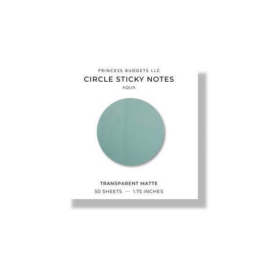 AQUA CIRCLE STICKY NOTES