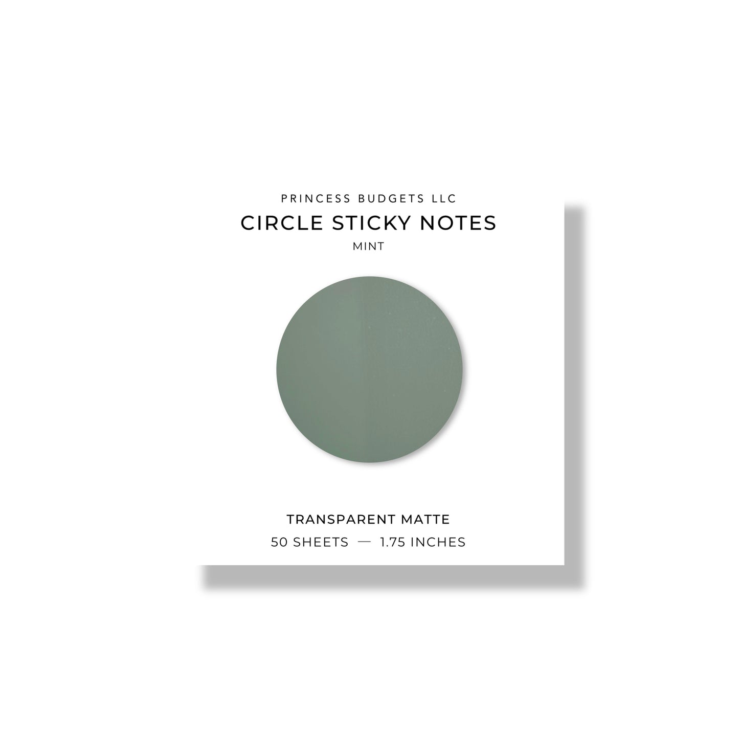 MINT CIRCLE STICKY NOTES