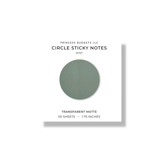 MINT CIRCLE STICKY NOTES