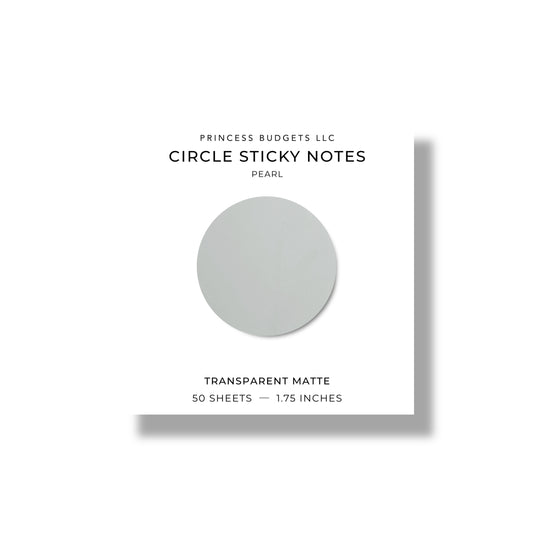 PEARL CIRCLE STICKY NOTES