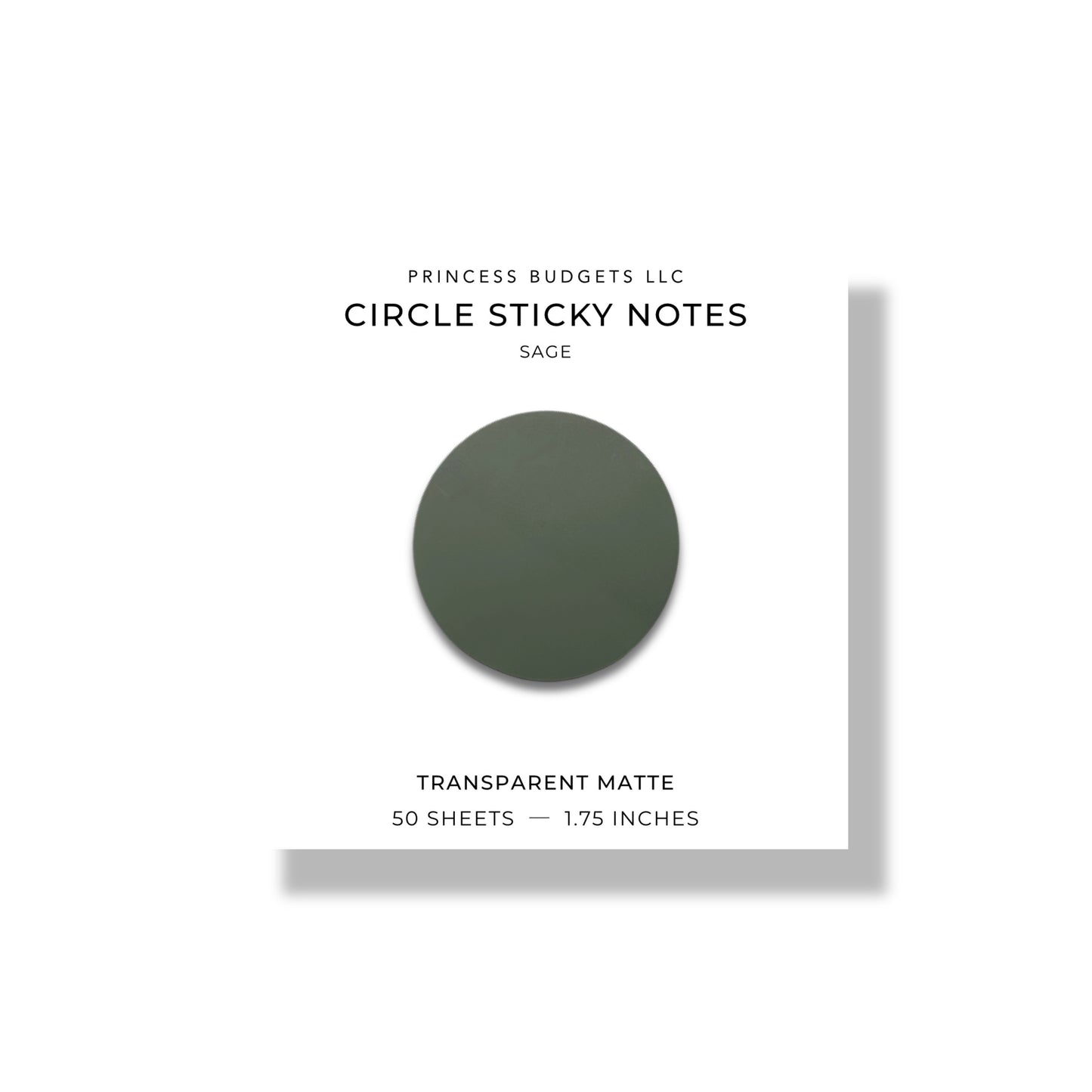 SAGE CIRCLE STICKY NOTES