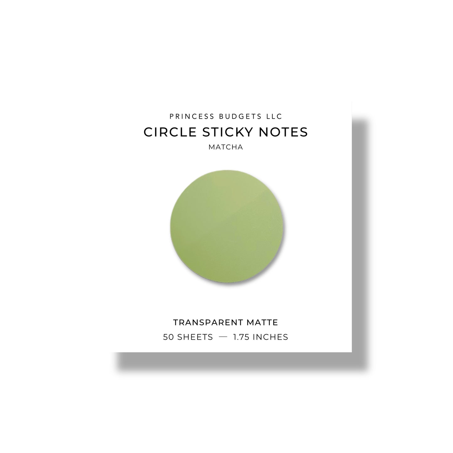 MATCHA CIRCLE STICKY NOTES