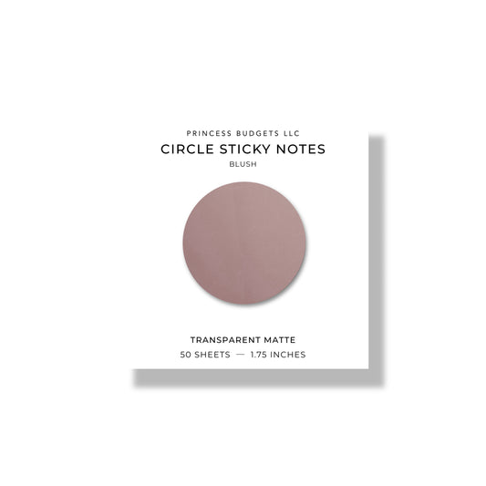 BLUSH CIRCLE STICKY NOTES
