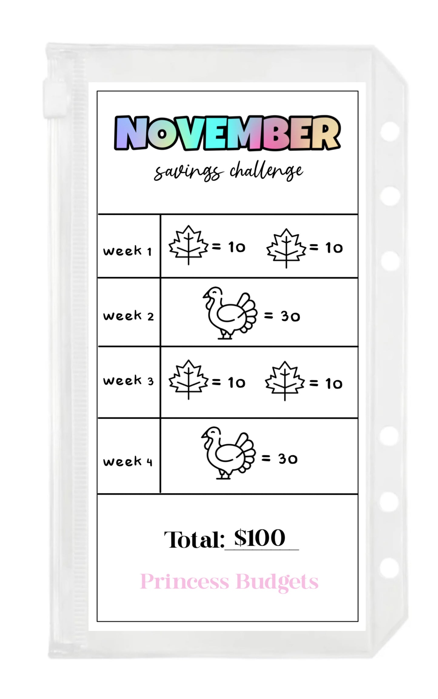 November Savings Challenge