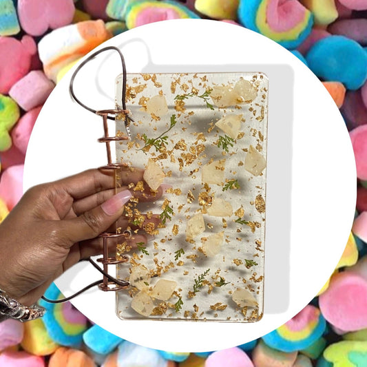 Cream A6 Rose Infused Binder | Notebook Cover